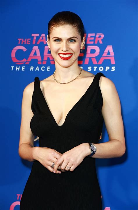 Alexandra Daddario — The Taz and Carrera Premiere — Black Dress — Red Lip — Blue Eyes