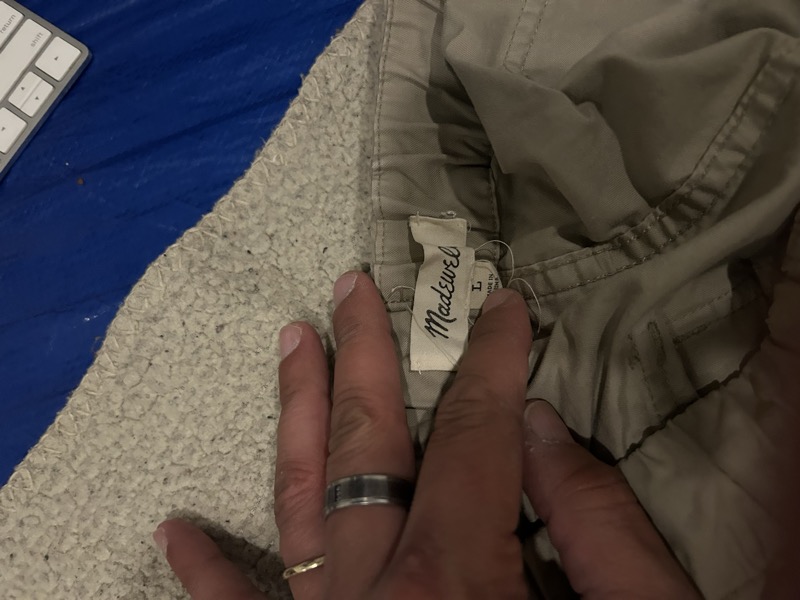 Madewell label tag